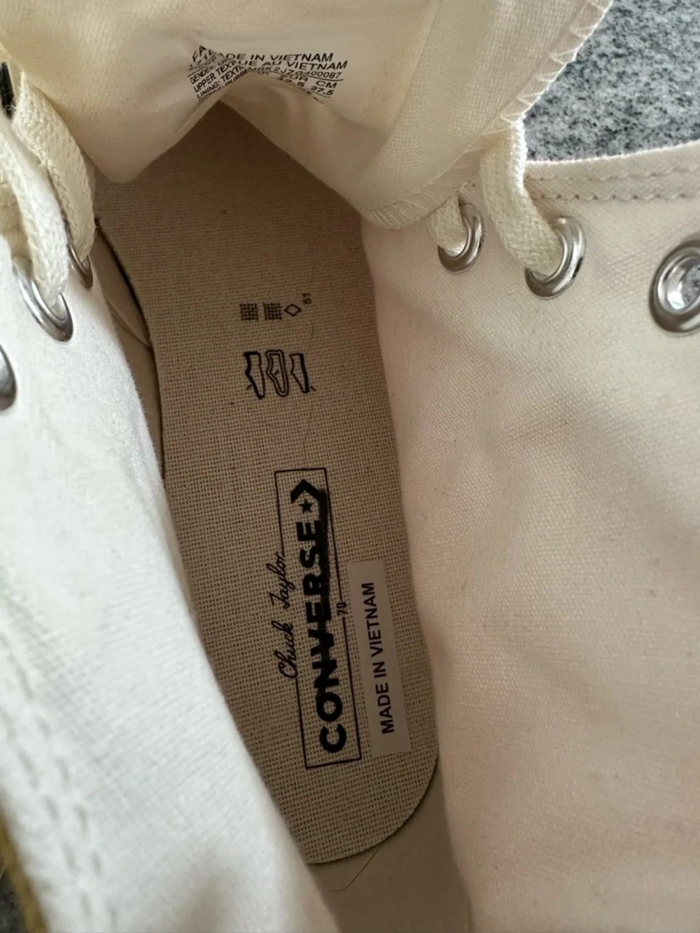 Two-Tone High Top Converse Canvas Sneakers in Coral & Yellow - Picture 10 of 11